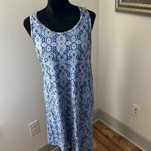 Fresh Produce Midi dress 100% cotton sleeveless sun dress cut out back Sz SM